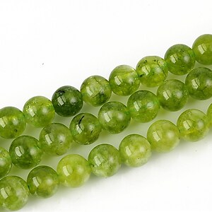 Jad Chalcedony sfere 6mm - verde olive