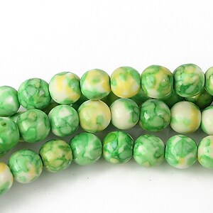 Ocean jade sfere 6mm - verde galben