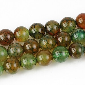 Agate dragon veins sfere 8mm - verde maro