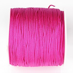 Snur nylon pentru bratari grosime 0,8mm, rola de 100m - roz fucsia