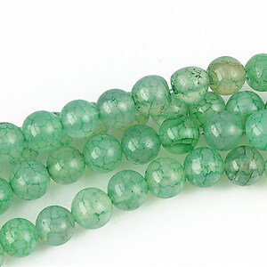 Agate crackle sfere 6mm - verde