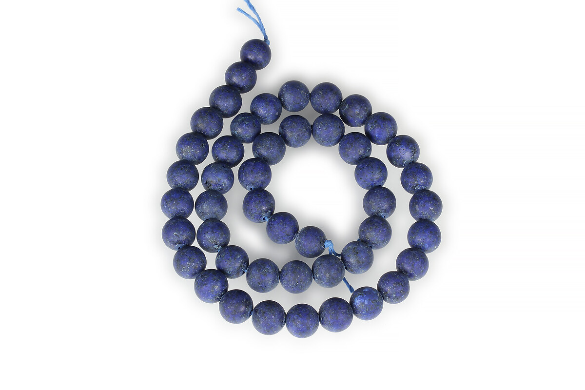 Margele lapis lazuli frosted (mat) sfere 8mm (sirag)