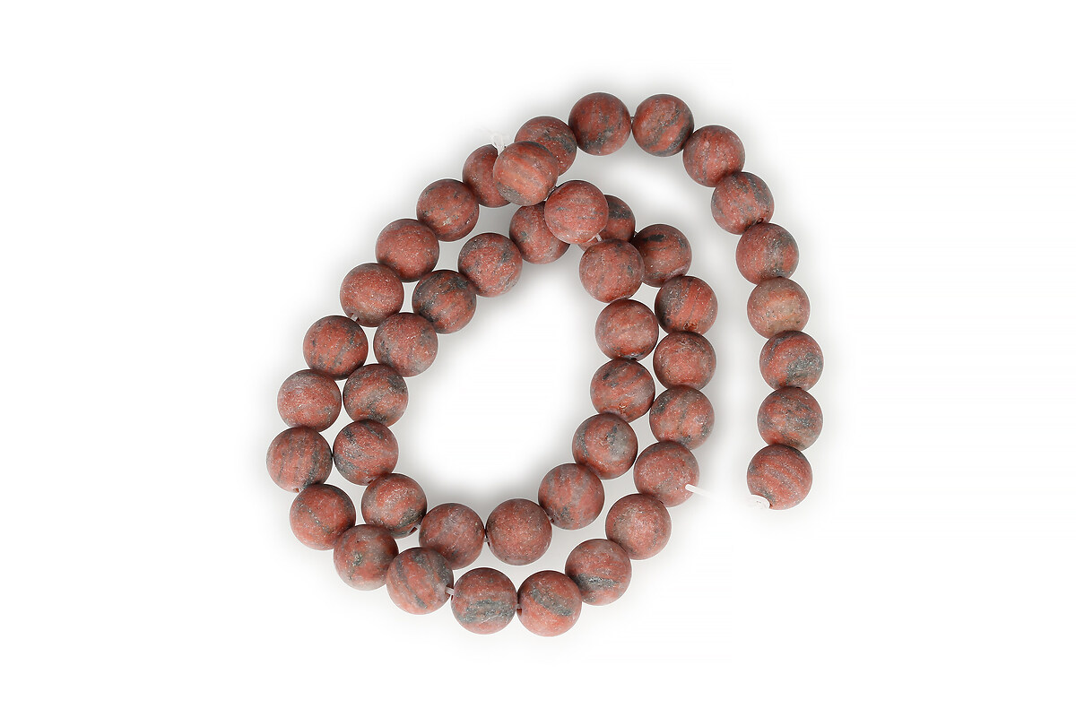 Margele Sesame jasper frosted (mat) sfere 8mm (sirag)