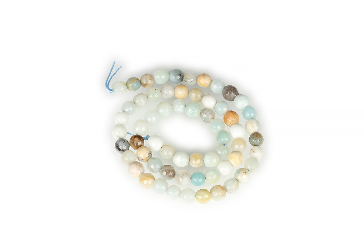 Margele amazonite sfere fatetate 6mm (sirag)