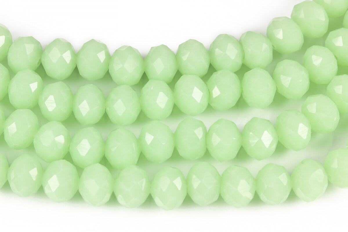 Margele cristal rondele 6x8mm (sirag) - verde opalescent