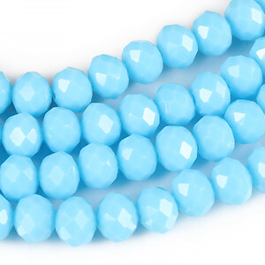 Margele cristal rondele 6x8mm (sirag) - albastru