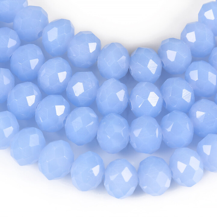 Margele cristal rondele 6x8mm (sirag) - albastru opalescent
