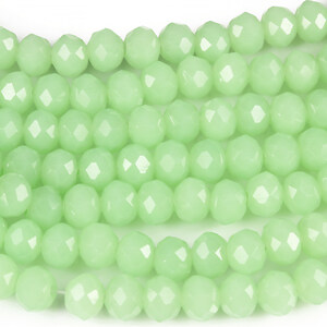 Margele cristal rondele 4x6mm (sirag) - verde opalescent