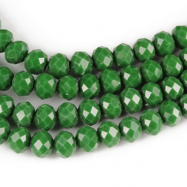 Margele cristal rondele 4x6mm (sirag) - verde