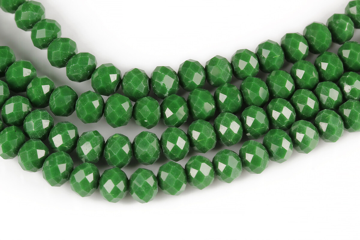 Margele cristal rondele 4x6mm (sirag) - verde