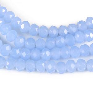 Margele cristal rondele 4x6mm (sirag) - albastru opalescent