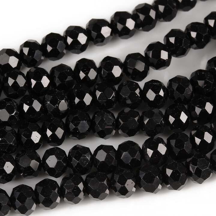 Margele cristal rondele 4x6mm (sirag) - negru