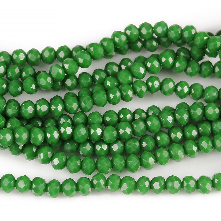 Margele cristal rondele 2,5x3,5mm (sirag) - verde