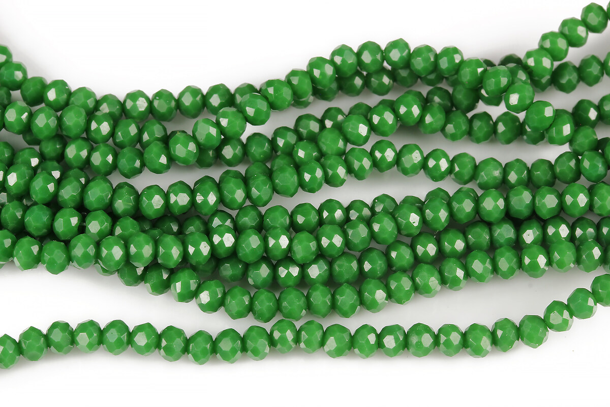 Margele cristal rondele 2,5x3,5mm (sirag) - verde