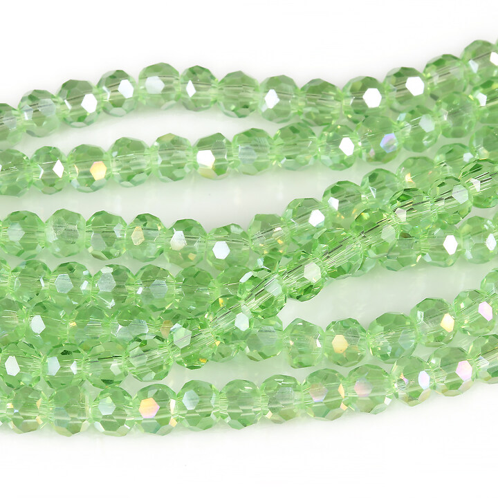 Margele cristal rotund 4mm (sirag) - AB verde deschis