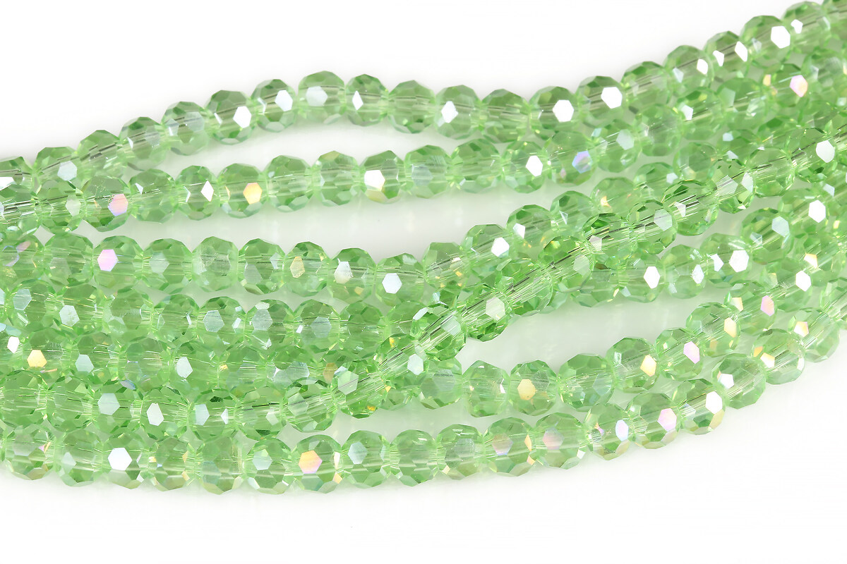 Margele cristal rotund 4mm (sirag) - AB verde deschis