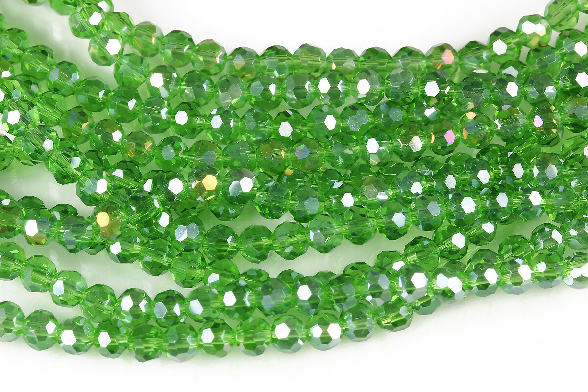 Margele cristal rotund 4mm (sirag) - AB verde