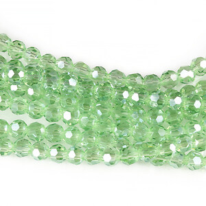 Margele cristal rotund 4mm (sirag) - luster verde deschis