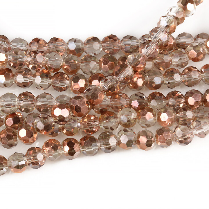 Margele cristal rotund 4mm (sirag) - rose gold