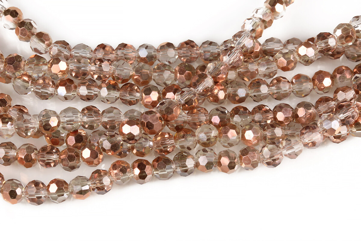 Margele cristal rotund 4mm (sirag) - rose gold