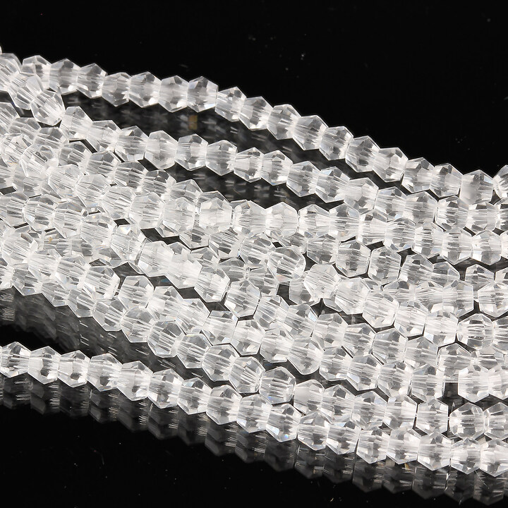 Margele cristal biconic 3mm (sirag) - alb