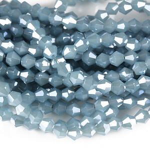 Margele cristal biconic 4mm (sirag) - albastru denim luster