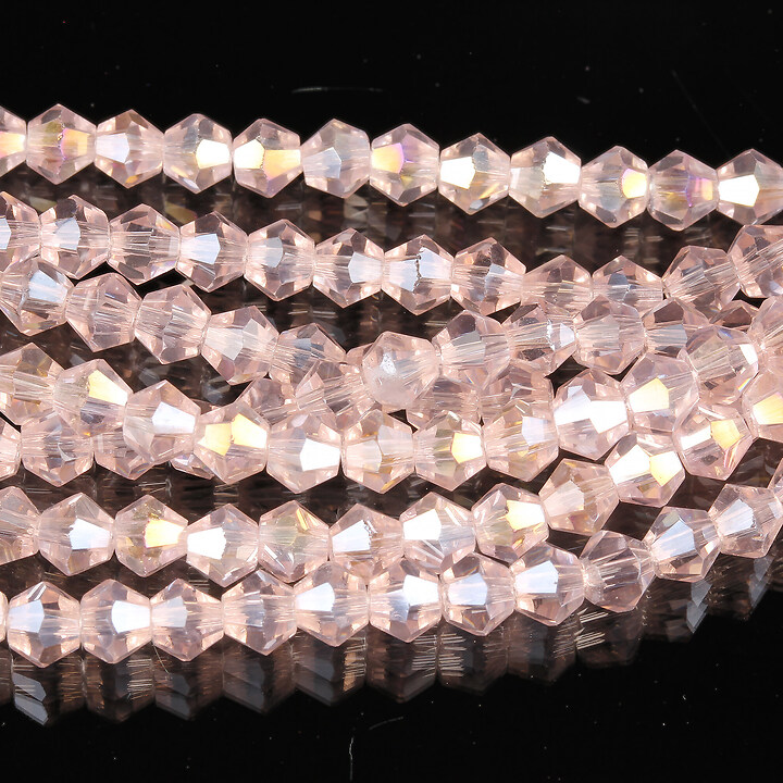 Margele cristal biconic 4mm (sirag) - roz AB