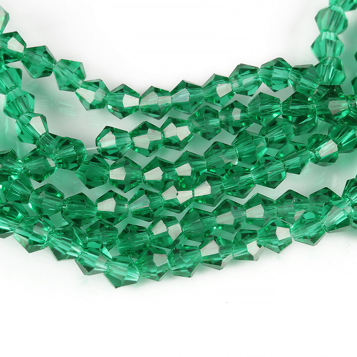 Margele cristal biconic 4mm (sirag) - verde smarald