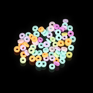 Margele Heishi rondele din lut polimeric 4x5x1,5mm (20 grame) - mix pastel