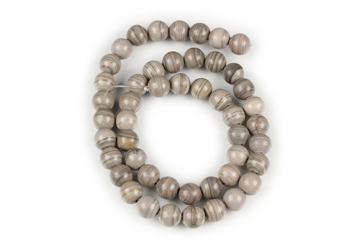 Margele Silver Line jasper sfere 8mm (sirag)