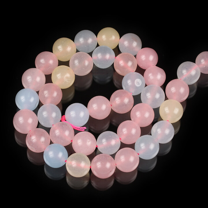 Margele jad sfere 10mm (sirag) - mix pastel