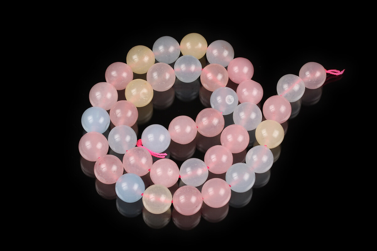 Margele jad sfere 10mm (sirag) - mix pastel