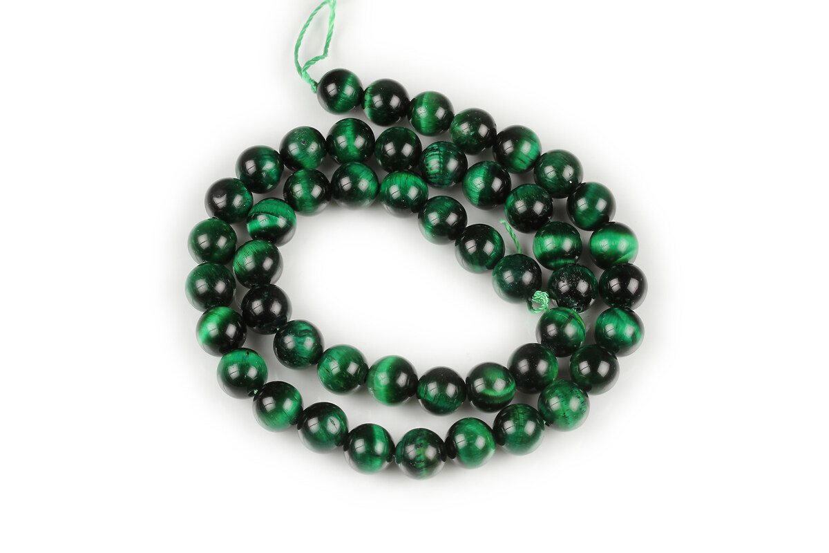 Margele ochi de tigru verde sfere 8mm (sirag)