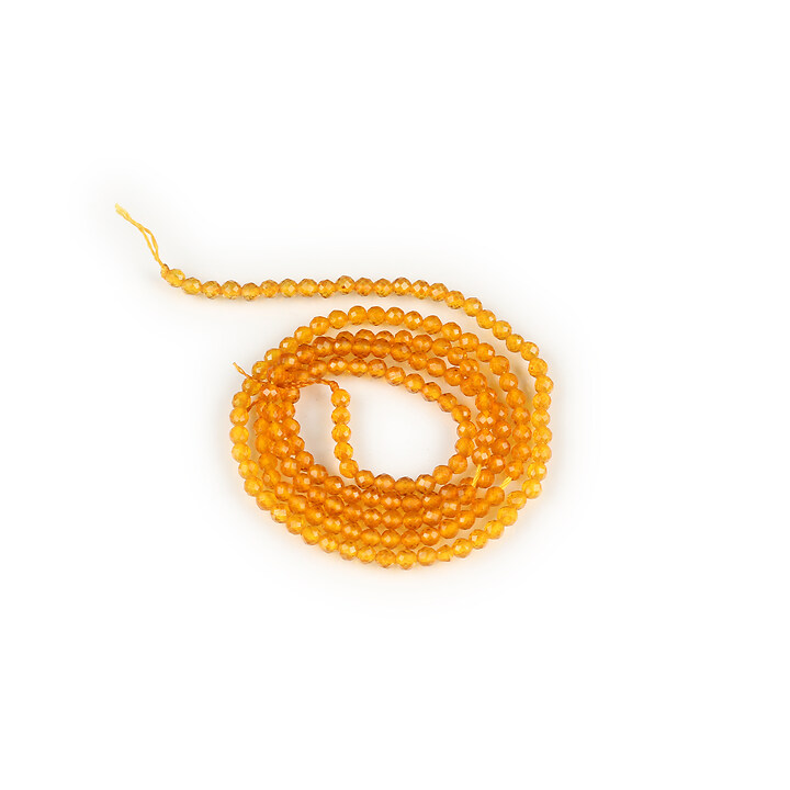 Margele citrine sfere fatetate 2mm (sirag)