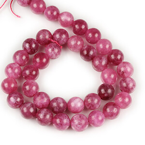 Margele calcedonie roz fucsia sfere 10mm (sirag)