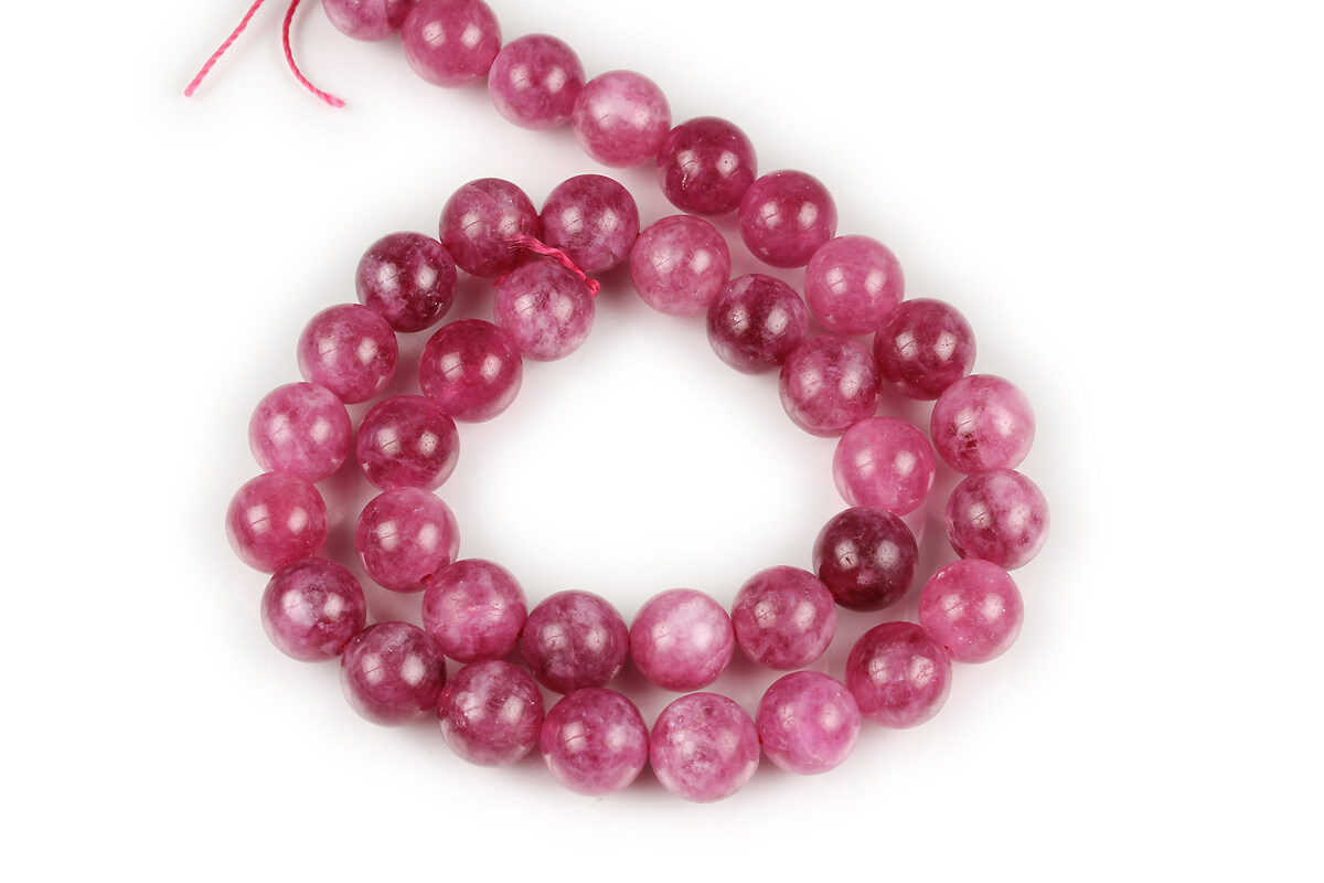 Margele calcedonie roz fucsia sfere 10mm (sirag)