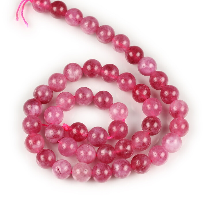 Margele calcedonie roz fucsia sfere 8mm (sirag)