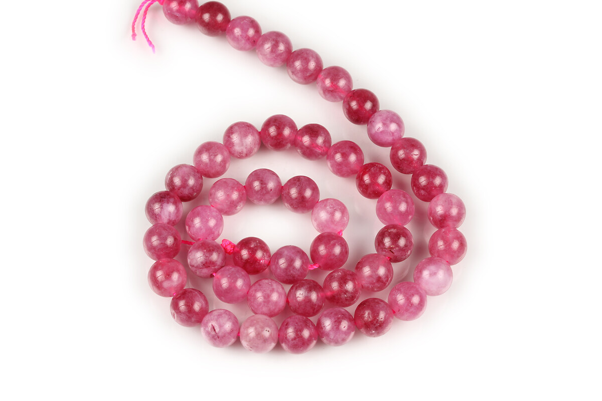 Margele calcedonie roz fucsia sfere 8mm (sirag)