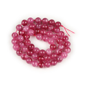 Margele calcedonie roz fucsia sfere 6mm (sirag)