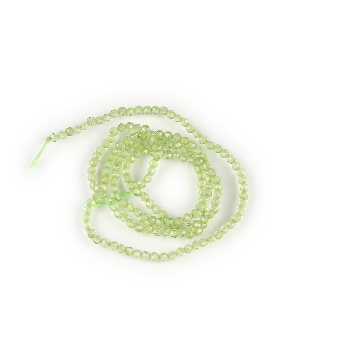 Margele peridot sfere fatetate 2mm (sirag)