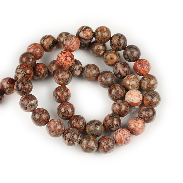 Margele Red Leopard Skin Jasper sfere 8mm (sirag)