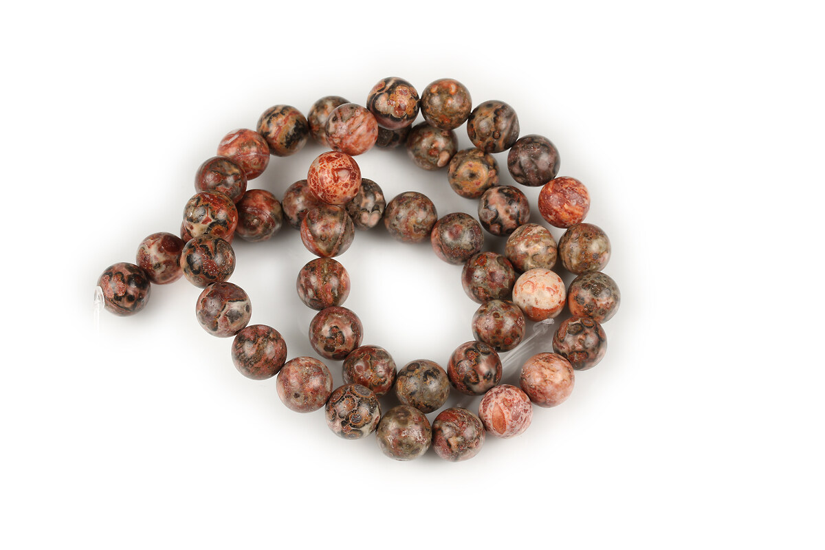 Margele Red Leopard Skin Jasper sfere 8mm (sirag)