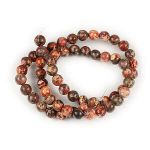 Margele Red Leopard Skin Jasper sfere 6mm (sirag)