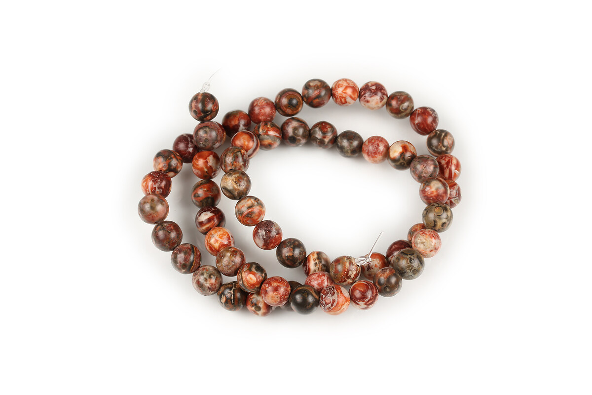 Margele Red Leopard Skin Jasper sfere 6mm (sirag)