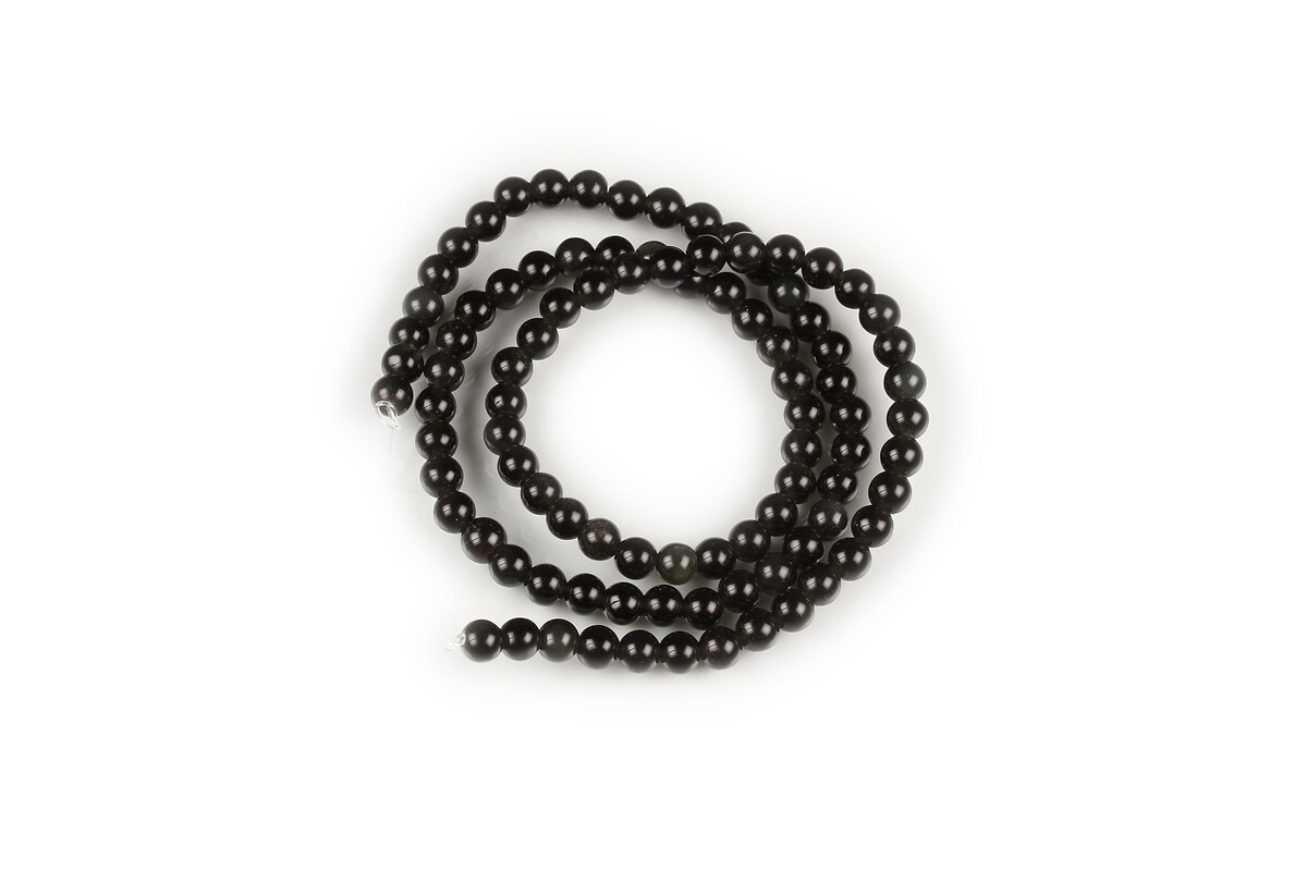 Margele obsidian sfere 4mm (sirag)