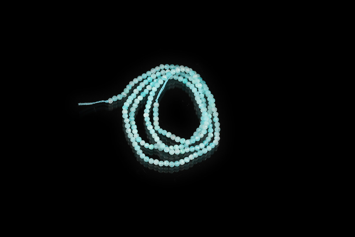 Margele amazonite sfere fatetate 2mm (sirag)