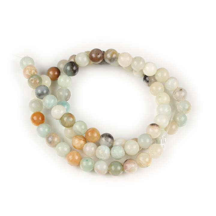 Margele flower amazonite sfere 6mm (sirag)