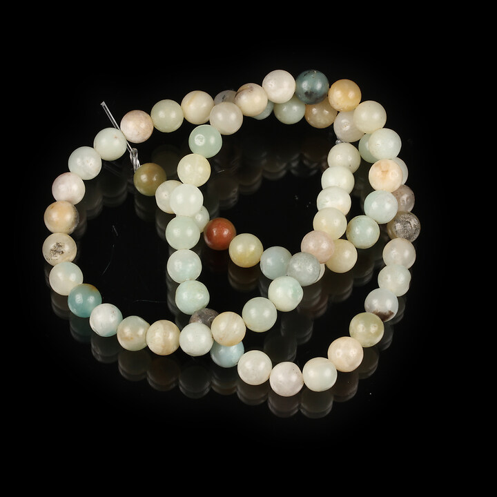 Margele flower amazonite sfere 6mm (sirag)