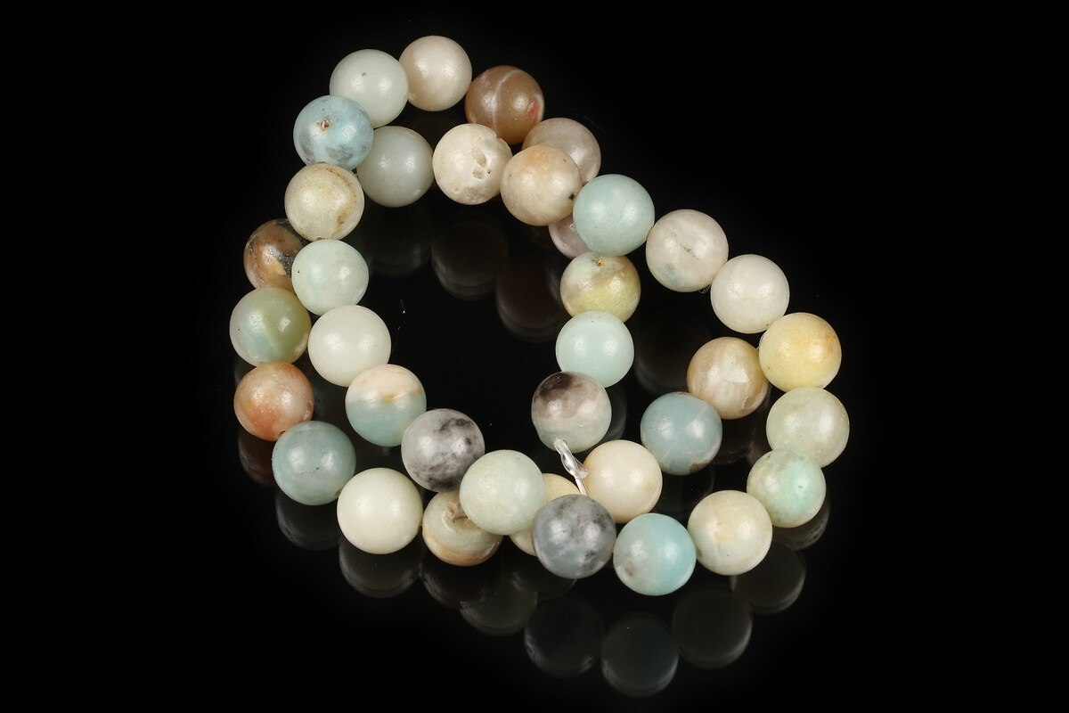 Margele flower amazonite sfere 10mm (sirag)