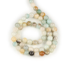 Margele flower amazonite sfere 6mm (sirag)